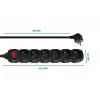 Esperanza ELK218K stroomverlenging 3 m 6 AC-stopcontact(en) binnen zwart