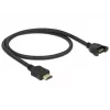 HDMI-kabel DeLOCK 85463 0,5 m type A stekker naar bus, zwart