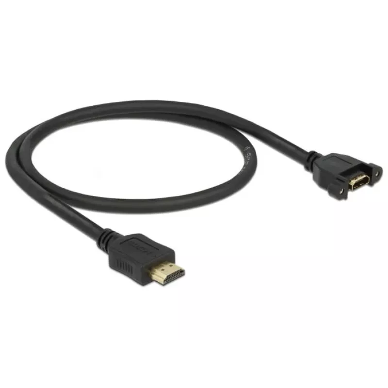 HDMI-kabel DeLOCK 85463 0,5 m type A stekker naar bus, zwart