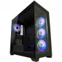 LC-Power behuizing MidiTower 715B zwart USB3.2/audio zonder voeding SEAMLESS_X (LC-715B-ON)