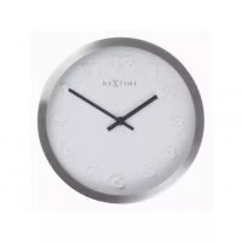 NeXtime wandklok 2991ar Paniki Number, Ø34 cm, wit