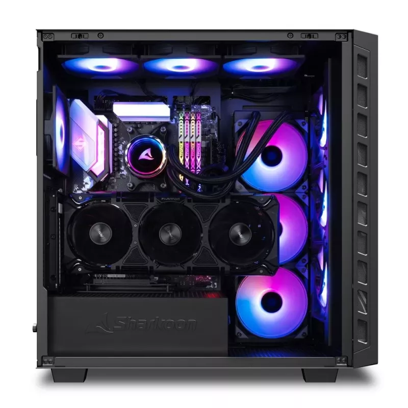 Sharkoon REBEL C80G RGB midi tower zwart