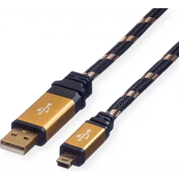 ROLINE GOLD USB 2.0-kabel, type A - 5-pin Mini 0,8m (11.02.8821)