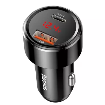Autolader Baseus CCMLC20C-01 universeel zwart snelopladen 12-24V