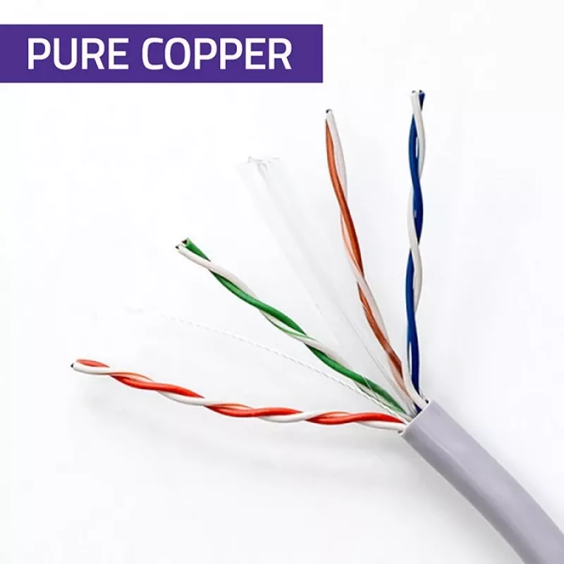 UTP-patchkabel QOLTEC CAT6 50 m koper (Cu) grijs