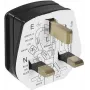 Elektrische netstekker Bachmann 910.176, 3-polig, 250 V AC, 13 A, zwarte kunststof behuizing