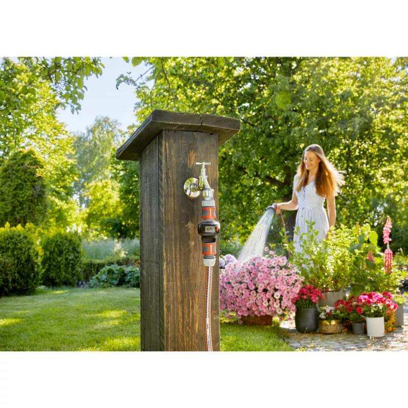 Gardena AquaCount 18350-20 watermeter, zwart/grijs/oranje