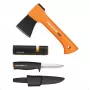 Bijl- en messenset Fiskars 1057913 met slijper – handbijl en allroundmes-kit