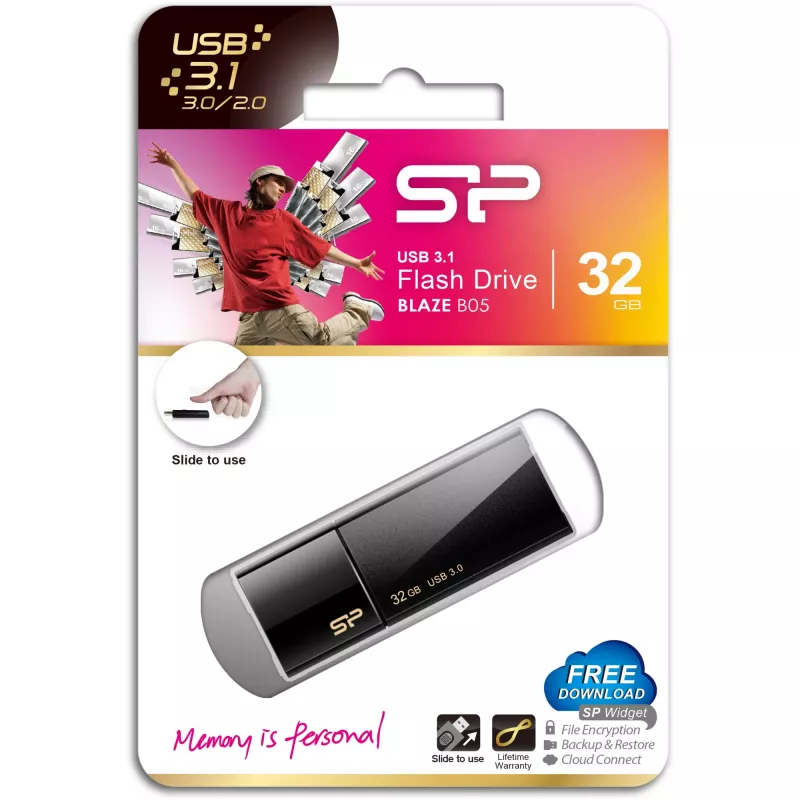 USB-flashstation Silicon Power Blaze B05, 32 GB, USB Type-A, 3.2 Gen 1
