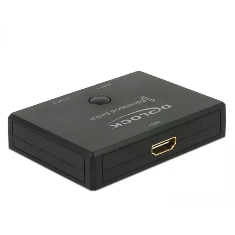 DeLock HDMI 2 - 1 switch bidirectioneel 4K 60 Hz - video/audio-switch - 2 x HDMI - desktop