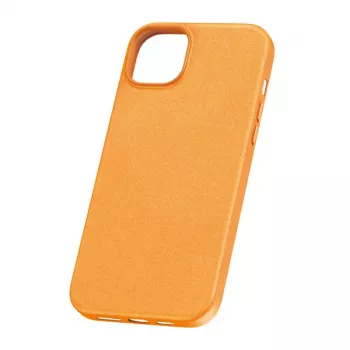 Hoesje voor iPhone 15 Plus Baseus Fauxther Serie (oranje)