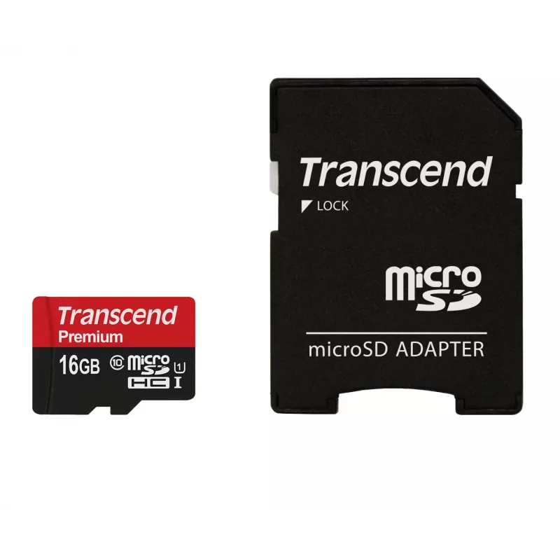 Flashgeheugen Transcend 16 GB MicroSDHC UHS-I TS16GUSDU1