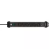 Stekkerdoos Brennenstuhl 1391030611 3 m 6 stopcontacten binnen zwart zilver