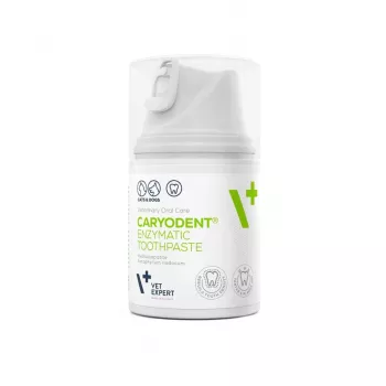 Tandpasta voor honden VETEXPERT Caryodent Enzymatic 50 ml — veterinaire mondverzorging, 50 g, suikervrij, glutenvrij