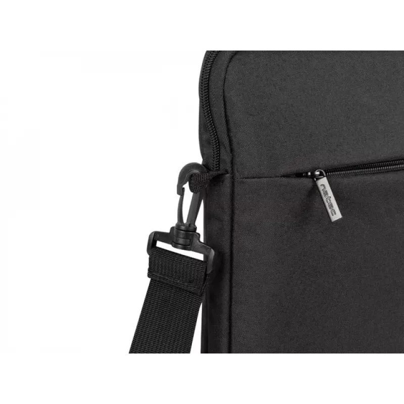 Aktetas NATEC Goa voor 39,6 cm (15,6 inch) laptops, polyester, 1 vak, schouderband, zwart