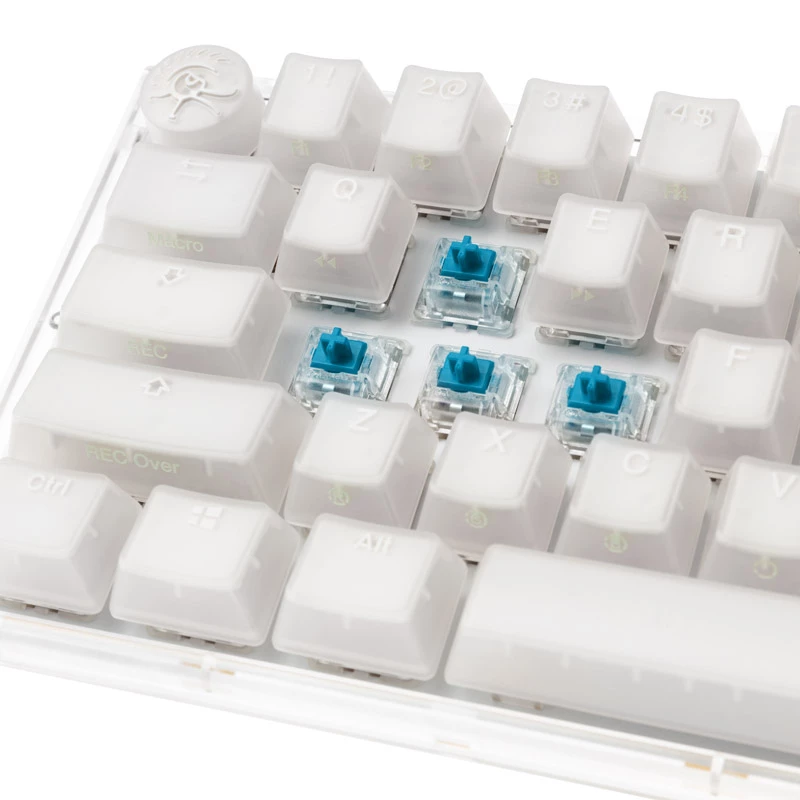 Ducky One 3 Aura wit Mini gaming-toetsenbord, RGB-LED - MX-blauw (US)