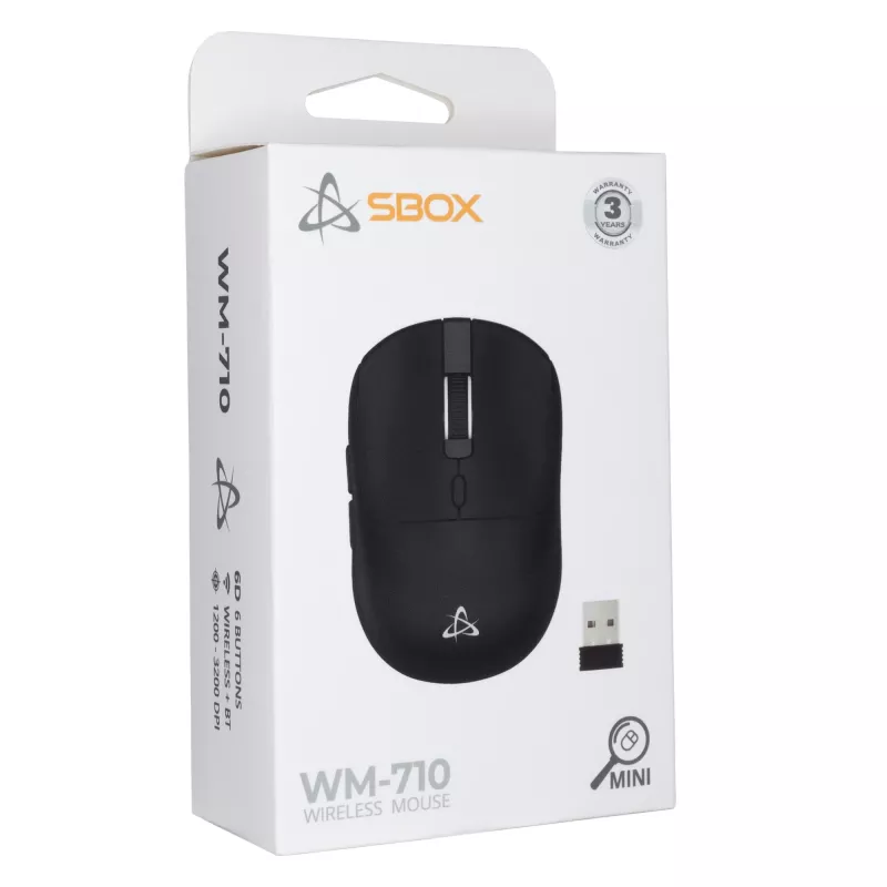 Muis SBOX WM-710 zwart draadloos