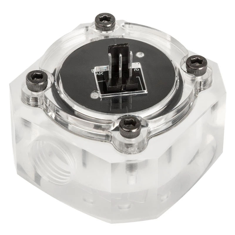 Debietmeter Barrow SLFV1-RGB ARGB acryl inline voor aangepaste waterkoelingscircuits