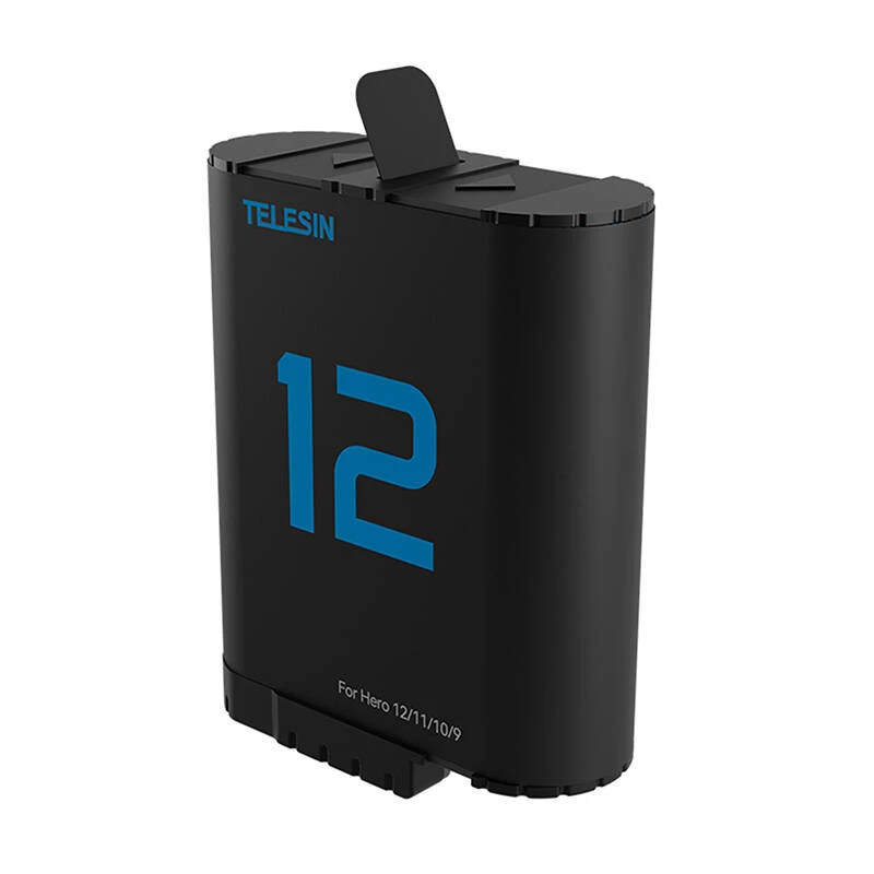 Lithiumaccu voor GoPro Hero 12/11/10/9, Telesin (blauw)