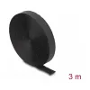 DeLOCK klittenband 3 m x 20 mm zwart nylon