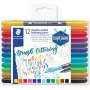 Staedtler Design Journey 3004 TB12 dubbelzijdige brush lettering-stiften, 12 st., diverse kleuren