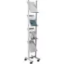 Helit H6813399 - metaal - grijs - 4 schappen - 260 mm - 390 mm - 1580 mm