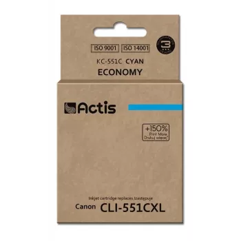 Actis KC-551C inkt (vervangt Canon CLI-551C; standaard; 12 ml; cyaan)