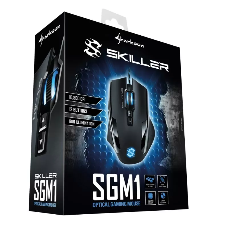 Sharkoon Skiller SGM1 muis gaming rechtshandig USB Type-A optisch 10800 DPI