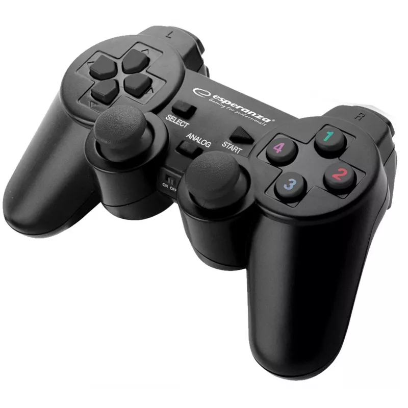 Esperanza EGG108K gaming-controller zwart USB 2.0 gamepad analoog / digitaal pc, PlayStation 3