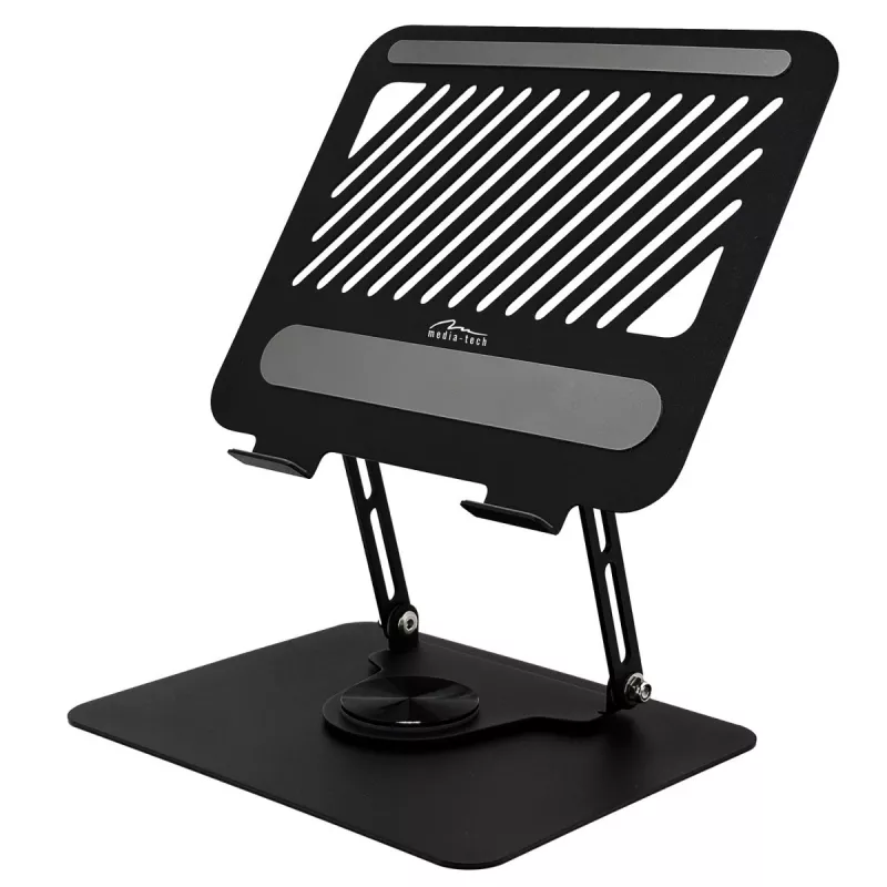 Laptopstandaard MEDIA-TECH MT2662 – in hoogte verstelbaar, opvouwbaar aluminium voor 10–17 inch laptops