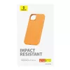 Hoesje voor iPhone 15 Plus Baseus Fauxther Serie (oranje)