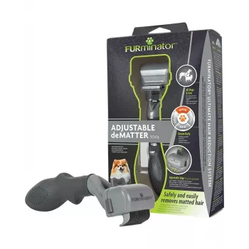 Ontklittingsgereedschap FURminator Adjustable — voor katten en honden, roestvrijstalen mes, ergonomische antislipgreep, 185 g, alle vachttypes