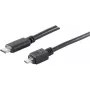 USB-kabel S/CONN 77145-3.0 USB 2.0 3 m USB C Micro-USB B zwart