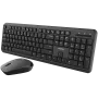 Draadloze toetsenbord-muisset CANYON CNS-HSETW02-UK/US zwart Velvet — compacte draadloze combiset met USB-ontvanger