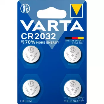 Varta 06032 101 404 - wegwerpbatterij - CR2032 - lithium - 3 V - 4 stuks - 230 mAh