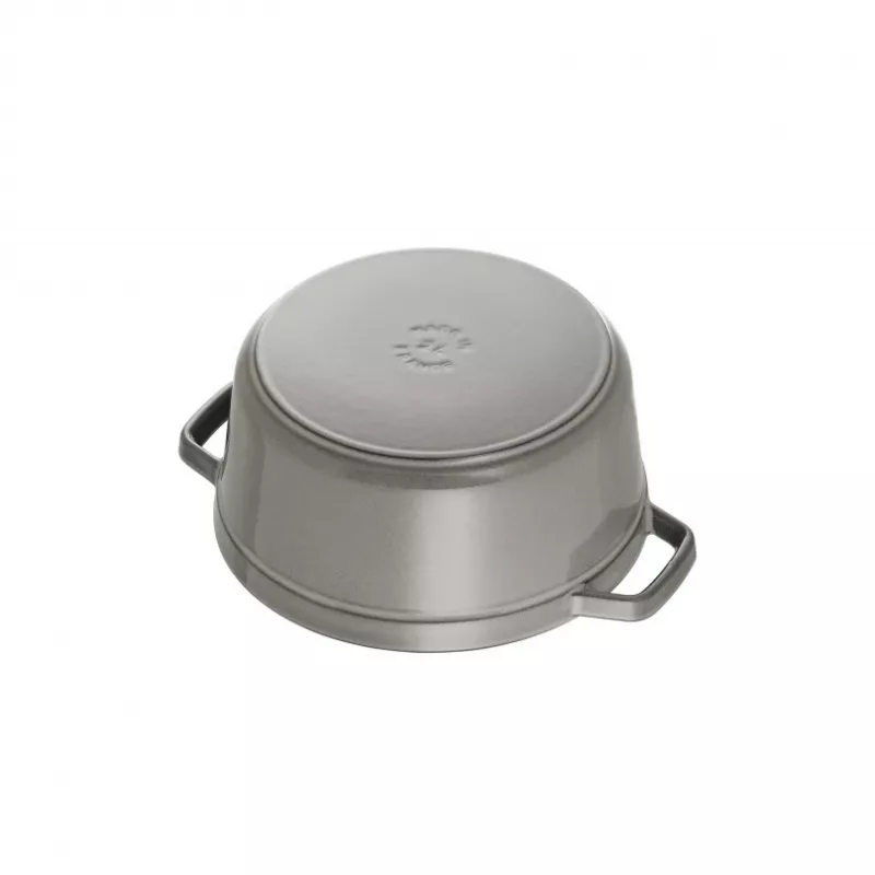 Cocotte Staub 20 cm grijs gietijzer