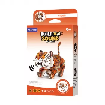 MierEdu bouw- en luister-3D-puzzel - tijger