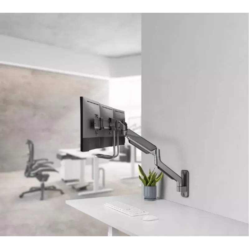 Wandgemonteerde verstelbare monitorarm Gembird MA-WA3-01 voor 3 monitors
