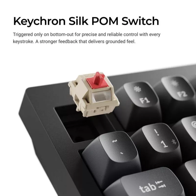 Mechanisch Full-size toetsenbord Keychron V6 Ultra 8K — QWERTY, Bluetooth, RGB, zwart
