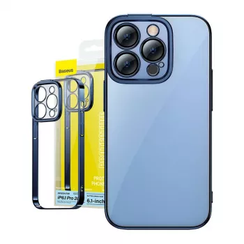 Baseus beschermhoes voor iPhone 14 Pro – transparant glitterblauw