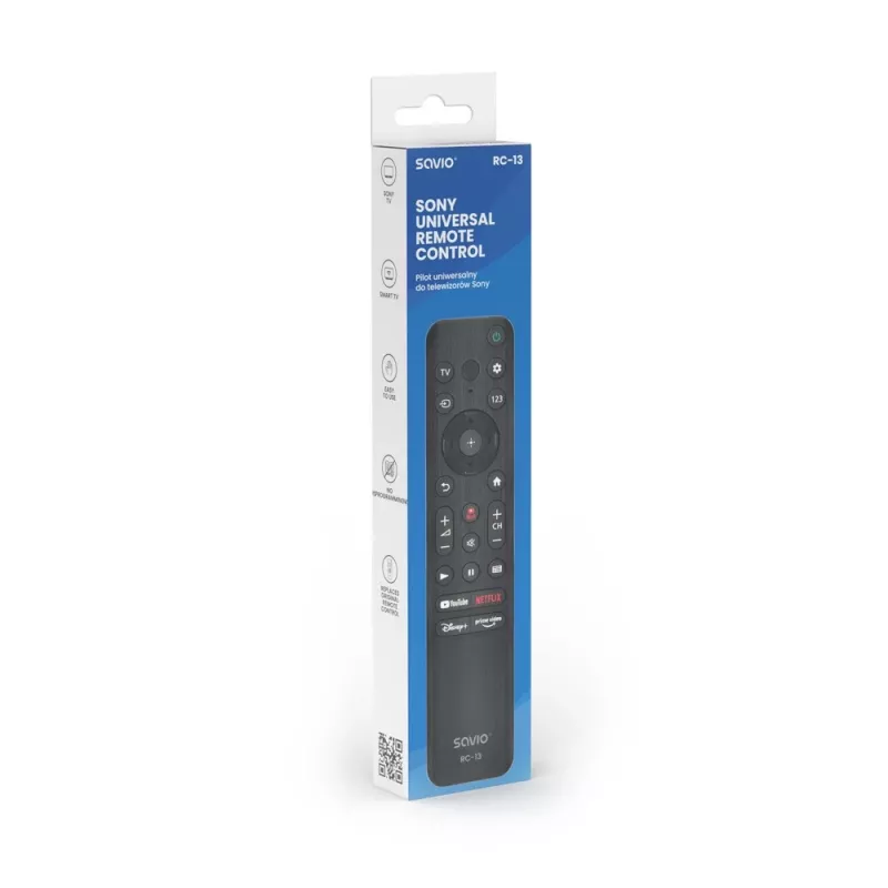 Afstandsbediening Savio RC-13 IR draadloos voor Sony TV 10 m bereik