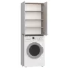 Badkamer-opbergkast Top e Shop POLA DD BIEL – wandmontage, wit frame, 4 planken