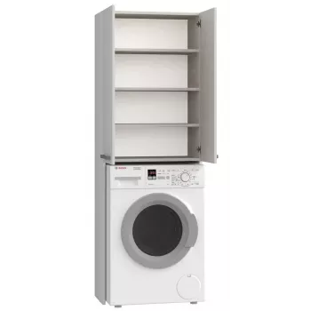 Badkamer-opbergkast Top e Shop POLA DD BIEL – wandmontage, wit frame, 4 planken