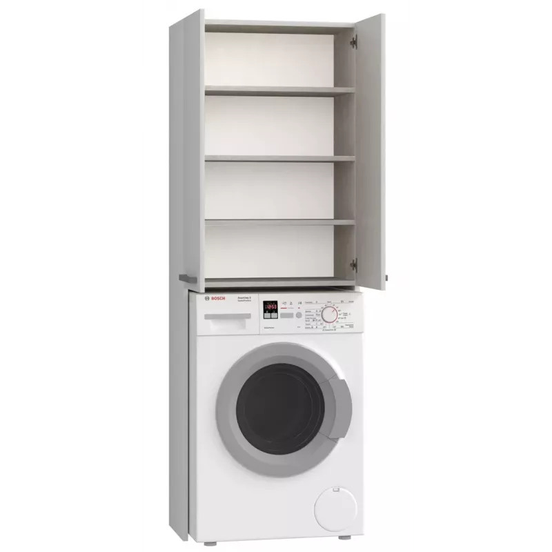 Badkamer-opbergkast Top e Shop POLA DD BIEL – wandmontage, wit frame, 4 planken