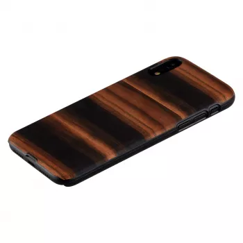 Smartphonehoesje man and wood voor iPhone XR — ebbenhoutzwart, beschermende hardcase
