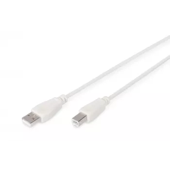 Assmann USB-verbindingskabel, Type-A - B M/M, 3,0 m, geschikt voor USB 2.0, UL, beige (AK-300102-030-E)