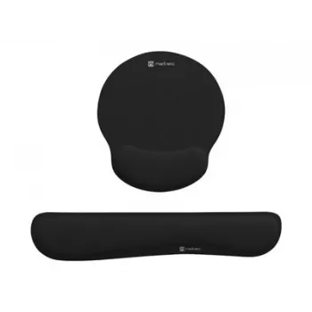 NATEC muispad polssteun Chipmunk 2-in-1 ergonomische set zwart