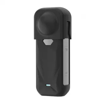 PULUZ siliconen beschermhoes met lensklep voor Insta360 X5 (zwart)