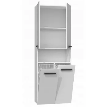 Badkamerkast top e shop NEL 2K DK BPOŁ — vrijstaand, 3 legplanken, 600×300×1740 mm, wit