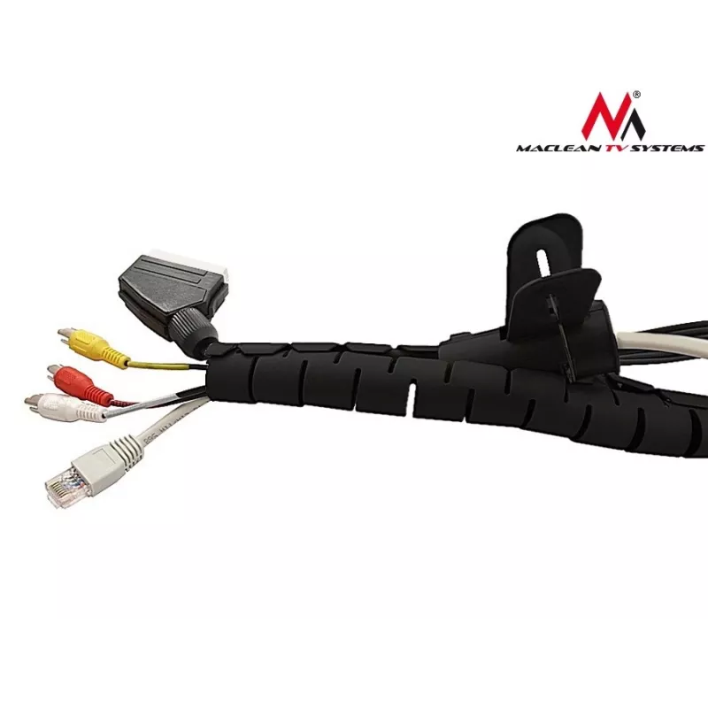 Maclean MCTV-676 B kabelgoot-organizer, zwart